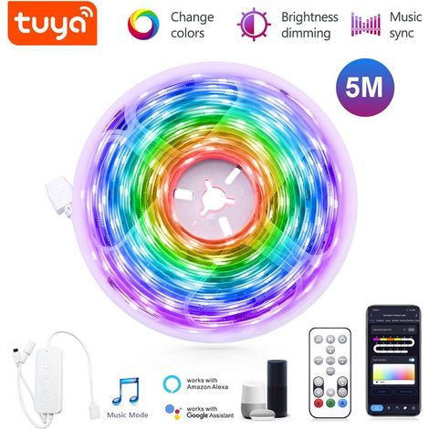 Tuya Smart WiFi Kit Striscia Led Dream Color RGBIC 5 Metri (1/5)