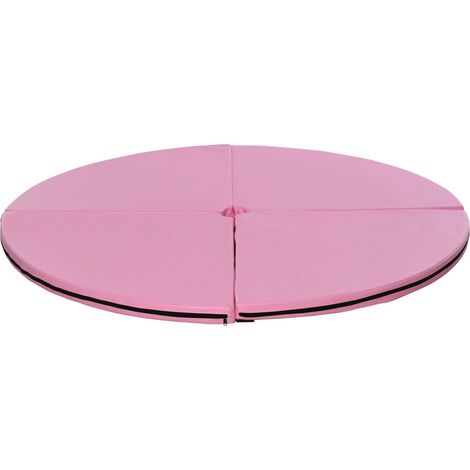 Pole-Dance-Matte, 5 cm dicke runde Kunststoff-Matte für Pole-Dance-Übungen, Gymnastik, Yoga, Rosa
