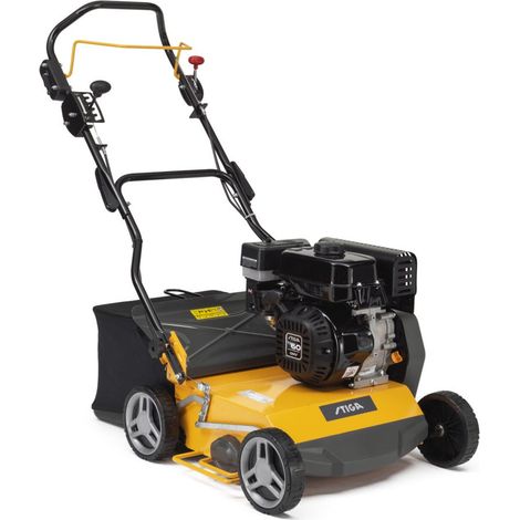 Stiga – Scarificateur thermique 182 cm³ – 32 couteaux flottants – Largeur de travail 40 cm – Réglage de hauteur 0-15 mm – Pour grandes pelouses (1/5)