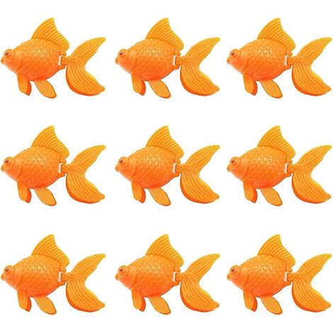 50 Pcs Aquarium Plastique Poissons Artificiels Raliste Orange Goldfish Faux Poissons Aquarium Fish Tank Dcorations (1/5)