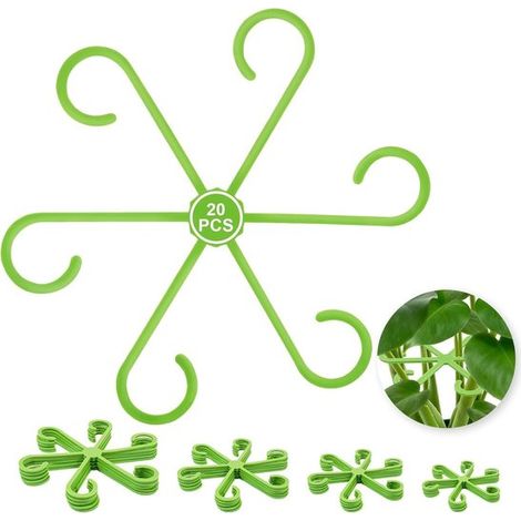 Pflanzenstängelstütze, 20 Stück, 4 Größen, einzigartiges Design für blühende Zimmerpflanzen, für Monstera und andere Sorten (1/5)
