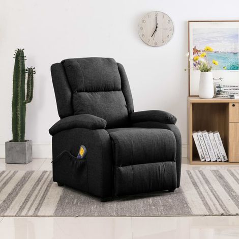 FIMEI Fauteuil inclinable de massage Noir Tissu (1/5)