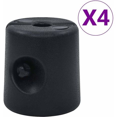 Lot de 4 Poids de tonnelle - Accessoire pour tente et tonnelle PE Noir BV694672 - BonneVie (1/5)