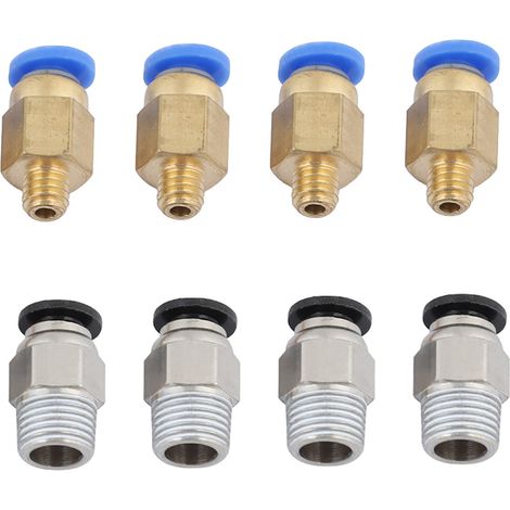 PTFE-Schläuche, 4 PC4 M6 Schnellkupplungen + 4 PC4 M10 gerade pneumatische Verschraubungen (1/5)
