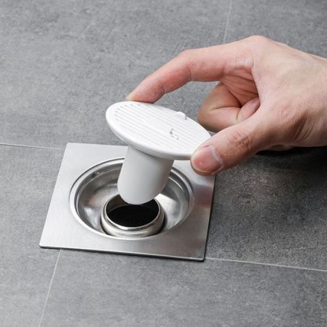 Couvercle de Drain de Sol - Magnétique - Déodorant - Blanc - Taille 3 cm (1/5)