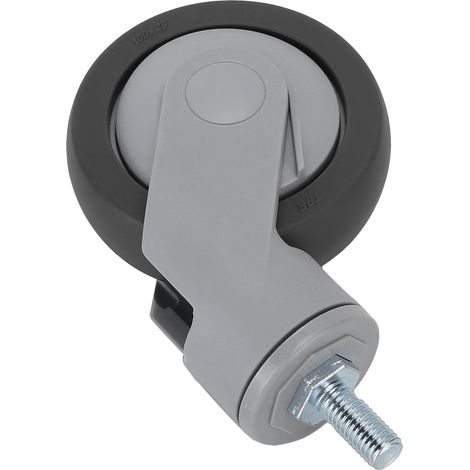 Lot de 4 Roulettes TPR Silencieuses avec Tige Filetée M12 pour Meuble, Équipement et Accessoires de Déplacement (1/5)