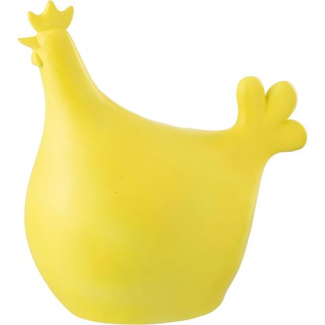 Statuette Coq Extérieur "Alfredo" 35cm Jaune