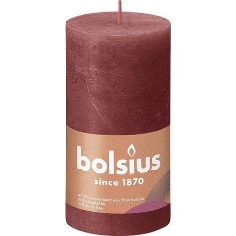 BOLSIUS Stumpenkerze Rustiko Shine - 4 Stück