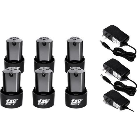 Batteria, 12V 3000mAh, compatibilità universale, caricabatterie 6 BATTERY-3 (1/2)