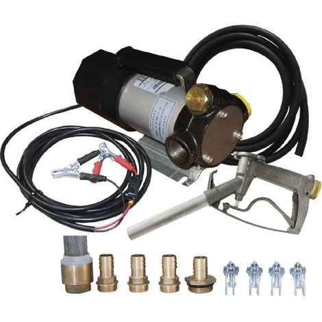 GROUPE TRANSFERT ECO 24V 60L/M PIST MANUEL ALU + KIT RACCORD RENSON