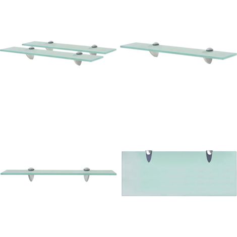 Schweberegale 2 Stk. Glas 50x20 cm 8 mm - Wandregal - Glasregal - Badezimmerregal - Dekoratives Regal - Modernes Regal - Home & Living (1/5)