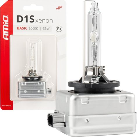 Bombilla de xenón con filamento de xenón D1S 35W 6000K, blíster básico amio-03864 (1/4)