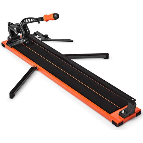 COSTWAY Fliesenschneider manuell, Handfliesenschneider / 90 cm Schnittlaenge / 14mm Schnittdicke/Winkel von 0° bis 60° 36" / 110x25x18cm