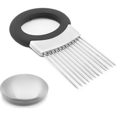 Hachoir Manuel - Premium - Acier Inoxydable - Déodorant Inclus - 2pcs - Couleur Argent et Noir (1/4)