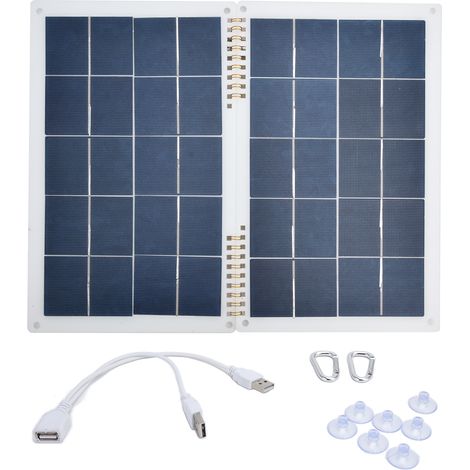 Kit Solaire 20W Monocristallin Léger Étanche pour Voiture Camping-Car Bateau (1/5)