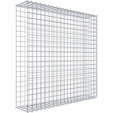 Gabiondeco - Gabion - Element de prolongation en longueur 100 cm x 100 cm x 20 cm (L x H x P). maille 5 x 5 cm. Spirale. Avert.: il manque une grille - Made in Germany (1/5)
