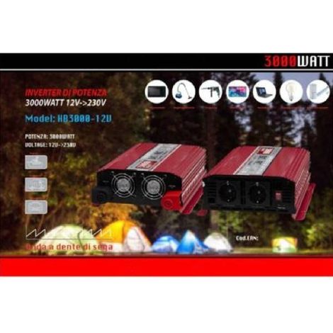 Convertisseur 12v Vers 230v 3000w Convertisseur De Puissance Camping Car Maxtech Hb3000-12v