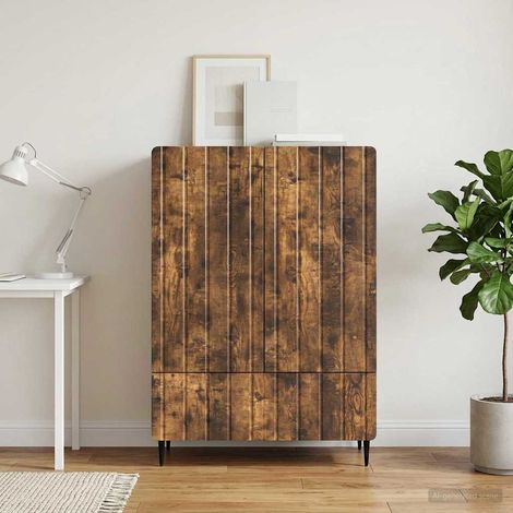 vidaXL Buffet Chêne fumé 66 x 34,5 x 97 cm Bois d'ingénierie (1/5)