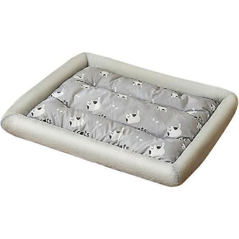 1. Coussin rafraîchissant pour chiot, lit cartoon gris pour petit chien, matelas rafraîchissant pour chaton de taille S, tapis de repos pour animaux. (1/4)