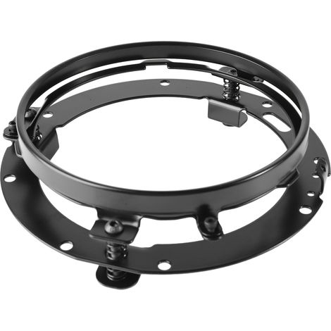 Support de fixation de phare rond 7 pouces en aluminium avec ressort amortisseur, anneau de maintien pour moto (1/5)