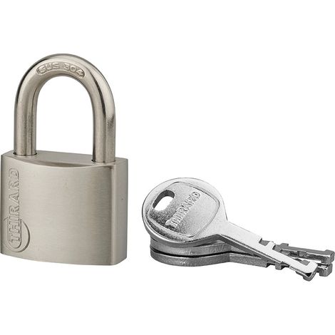 Lucchetto CINOX 40 mm in acciaio inox, per esterno, 3 chiavi – THIRARD (1/3)
