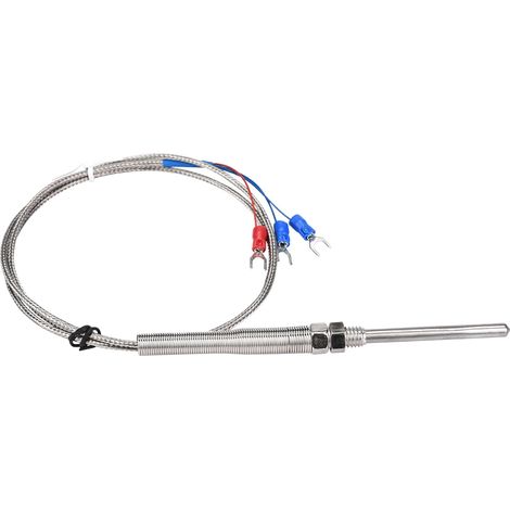 M8 Gewinde PT100 Platin-Widerstandsthermoelement 50mm Sonde Temperaturfühlerdraht 0-400℃ (1 m) (1/5)