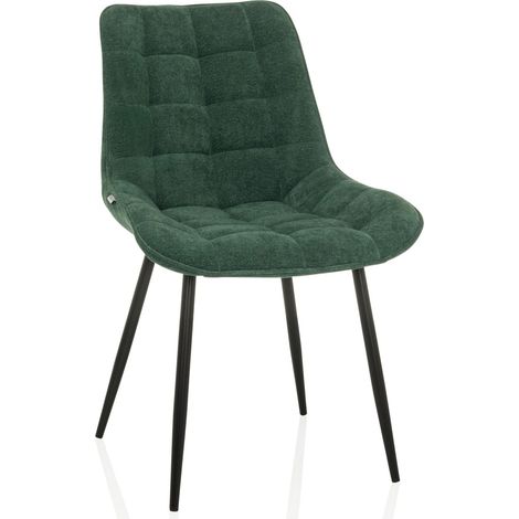 Dining Stuhl / Polsterstuhl ELARIS Stoff petrol hjh LIVING (1/5)
