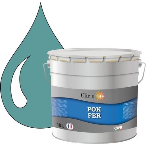 Peinture - POK - Fer Antirouille - 10L - RAL 5024 Bleu pastel - Brillant (1/4)