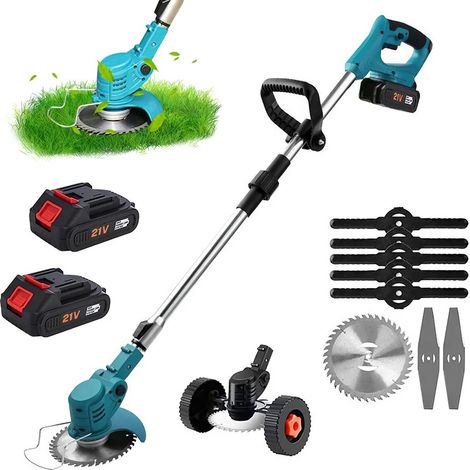 Tondeuse à gazon électrique sans fil, coupe-bordures portatif, longueur de coupe réglable, outils de jardinage pour batterie Makita 21V (1/5)