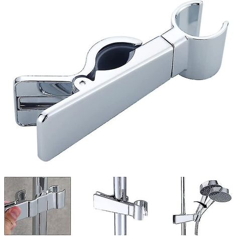 Support universel réglable pour pommeau de douche - Barre coulissante 18-25 mm - Rotation à 45° - Support pour barre de douche