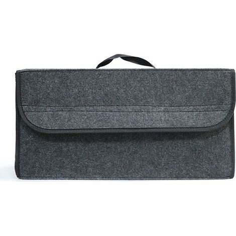Sac Rangement Pliable Feutre Antidérapant Coffre Voiture – Outils Désencombrement Tous Véhicules Gris (1/5)