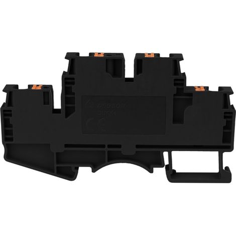 Morsettiera a doppio strato da 4 mm² nera a 4 fili (1/5)