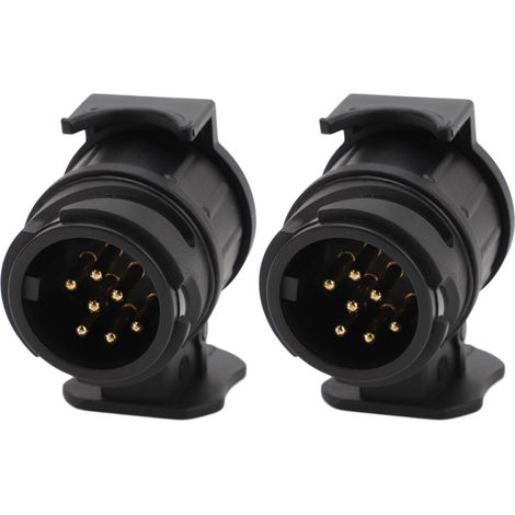 2 Stück 12V 13 auf 7 Pin Anhängeradapter Anhängerstecker Adapter Konverter Verkabelungsadapter, Kupfer + Nylon Adapter Form: Rund, Merkmal. (1/5)