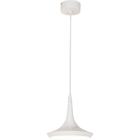 Suspension LED Moderne en Aluminium Blanc, Éclairage Chaud 3000K, Ø 22 cm, Longueur 150 cm - PANGIVO (1/2)