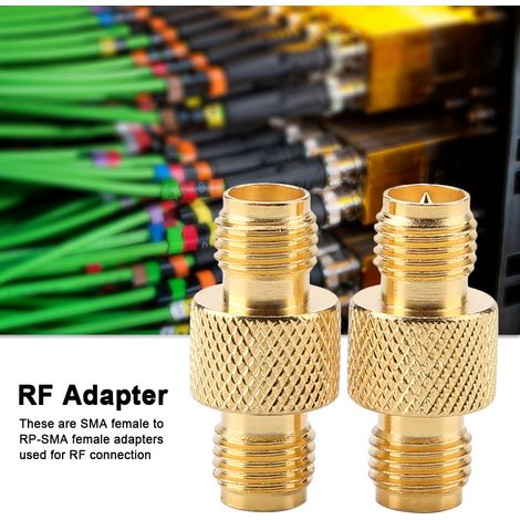 Adaptateur coaxial RF SMA femelle vers RP SMA femelle (2 pièces) - Convertisseur de test (1/5)