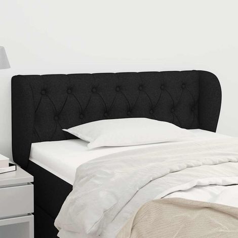vidaXL Cabecero de tela negro 103x23x78/88 cm (1/5)