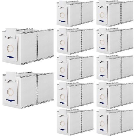 12er-Pack Staubbeutel für Ecovacs T30, T30 Pro und T30 Max Staubsauger, großes Fassungsvermögen, einfacher Zugriff