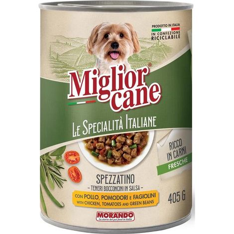MIGLIOR CANE BOCCONCINI DA 405 GR POLLO POMODORI E FAGIOLINI