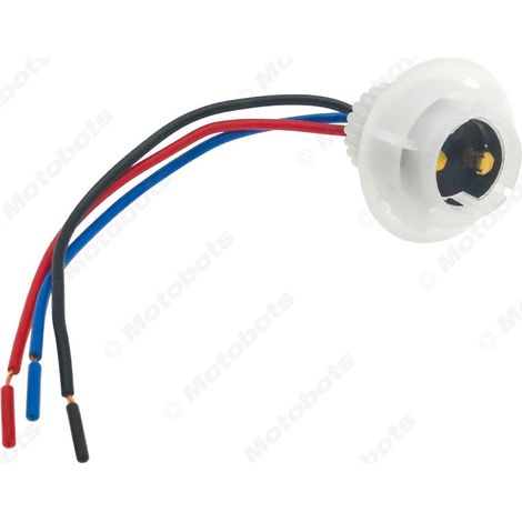 Automotive 1157 LED light adapter cable, automotive 1157/BA15D dual contact LED light socket wire, white. (1/4)