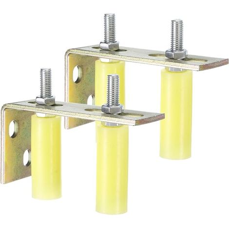 4pcs Galet Guide pour Portail Coulissant 30x80mm, Jaune (1/5)