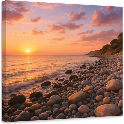 Wandbild Sonnenuntergang Strand Landschaft 60x60 cm (1/5)