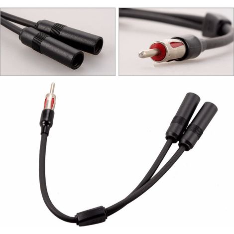 Autoantennen-Verlängerungskabel 1 Stecker auf 2 Buchsen – Autoantenne – 1-zu-2-Antennenadapter – Radioantennenkonverter (1/4)