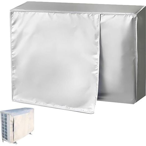 Housses de Climatiseur pour I'hiver Cache Climatiseur Exterieur, Étanche à la Poussière et à la Neige,Protection Contre la Pluie et le Soleil,En Tissu Oxford,pour Unité Externe (80x30x57cm) (1/4)