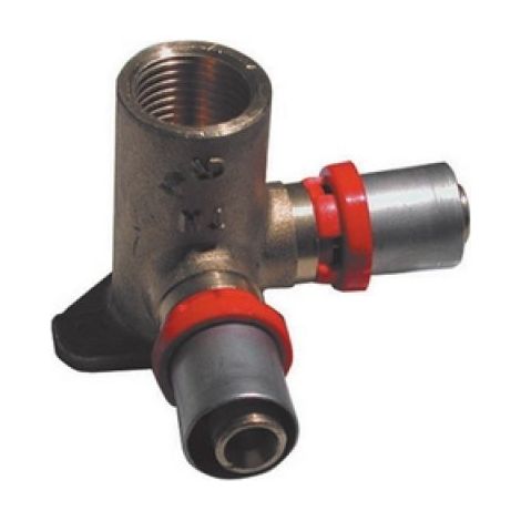RACCORDO PRESS CURVO FEMMINA CON FLANGIA DOPPIA 1/2 x 20