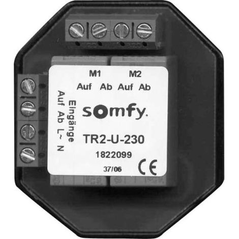 SOMFY 3660849545444 RELAIS DE SÉPARATION TR2-U-230 UP POUR 2 ENTRÉES/SORTIES 1822099