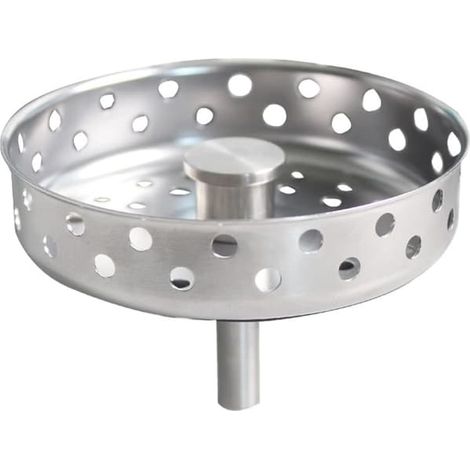 Accessoires pour évier Euro : Bouchon de bonde, joint, bouchon parapluie, panier-filtre - Évier - Diamètre : 80 mm (1/4)