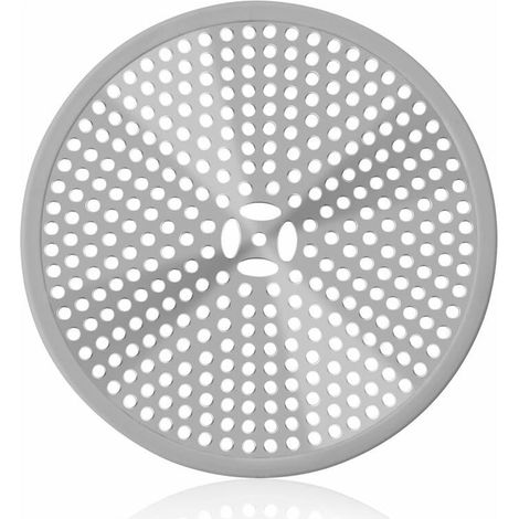 Memkey – Filtre à cheveux en acier inoxydable 304 – Grille de drainage 11,8 cm – Prévention des blocages – Conception antidérapante en silicone (1/5)