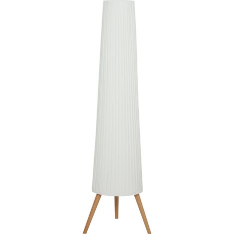 Lampada da Terra Treppiede 46x46x153 cm con Interruttore a Pedale e Luminosità Regolabile Bianco (1/5)