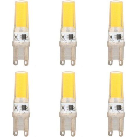 G9 9W LED-Lampen – Kaltweiß 6500K, 500 lm, flimmerfrei, dimmbar – 6er-Pack
