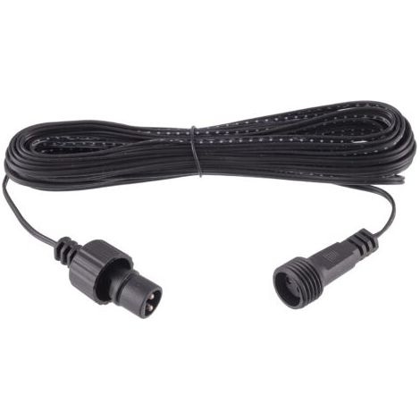 Pair Câble d'extension lumineux Noël étanche IP44 Noir 2 broches mâle/femelle LED basse tension 10 m (1/5)